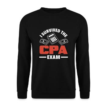Drôle de cadeau comptable de conseiller fiscal - Sweat-shirt Unisexe - noir - Devant - Alina (178cm) & Michal (187cm)