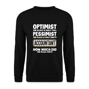 Drôle de cadeau comptable de conseiller fiscal - Sweat-shirt Unisexe - noir - Devant - Alina (178cm) & Michal (187cm)