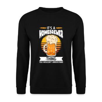 Beer Homebrewing Beer Be - Unisex Sweatshirt - black - Front - Alina (178cm) & Michal (187cm)