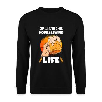 Beer Homebrewing Beer Be - Unisex Sweatshirt - black - Front - Alina (178cm) & Michal (187cm)