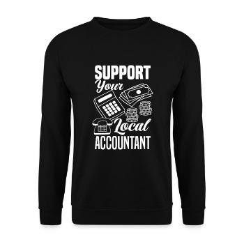 Cadeau drôle de comptable conseiller fiscal - Sweat-shirt Unisexe - noir - Devant - Alina (178cm) & Michal (187cm)