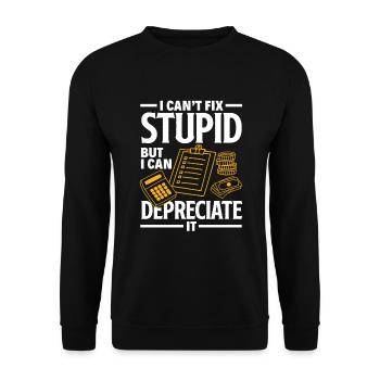 Funny Tax Advisor Accountant Gift - Unisex Sweatshirt - black - Front - Alina (178cm) & Michal (187cm)