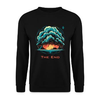 Globale Erwärmung: Gewitter, das Ende - Unisex Pullover - Schwarz - Vorne - Alina (178cm) & Michal (187cm)