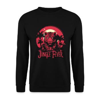 Dschungelfieber, ein Raubtier des Dschungels - Unisex Pullover - Schwarz - Vorne - Alina (178cm) & Michal (187cm)