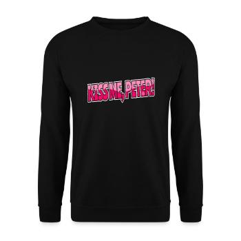 Kiss me, Peter - Unisex Sweatshirt - black - Front - Alina (178cm) & Michal (187cm)