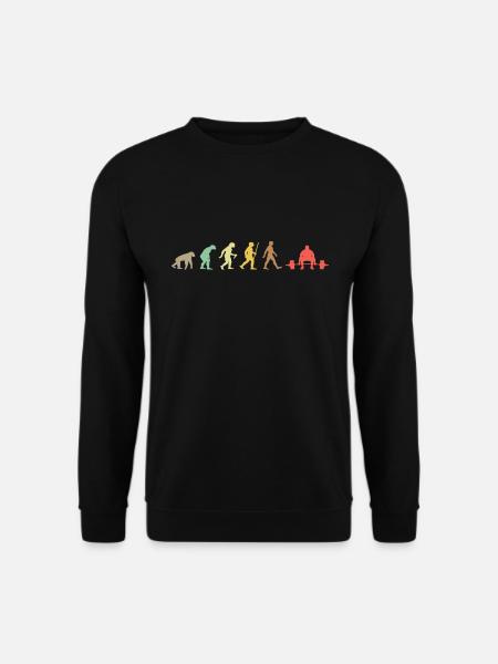 Weightlifting Retro Body Building Evolution fitnes - Unisex Sweatshirt - black