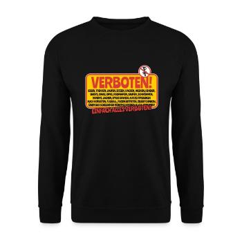 Spaß verboten - Unisex Pullover - Schwarz - Vorne - Alina (178cm) & Michal (187cm)