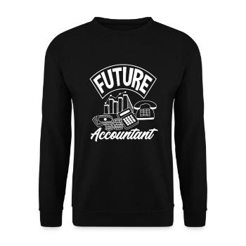Drôle de cadeau comptable de conseiller fiscal - Sweat-shirt Unisexe - noir - Devant - Alina (178cm) & Michal (187cm)