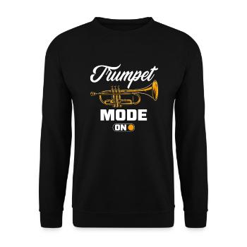 Trompete Trompeter Trompeten Spieler - Unisex Pullover - Schwarz - Vorne - Alina (178cm) & Michal (187cm)