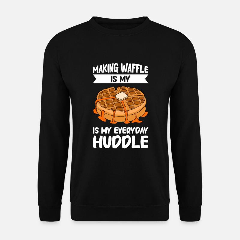 Waffel machen Waffeleisen - Unisex Pullover - Schwarz