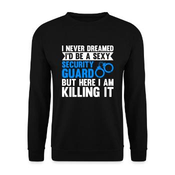Security Clothing Security Accessories - Unisex Sweatshirt - black - Front - Alina (178cm) & Michal (187cm)