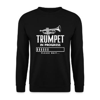 Trumpet trumpeter trumpet player - Unisex Sweatshirt - black - Front - Alina (178cm) & Michal (187cm)