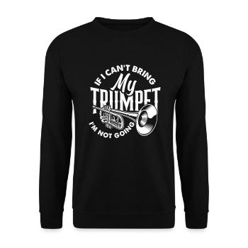 Trompete Trompeter Trompeten Spieler - Unisex Pullover - Schwarz - Vorne - Alina (178cm) & Michal (187cm)