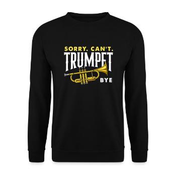 Trompete Trompeter Trompeten Spieler - Unisex Pullover - Schwarz - Vorne - Alina (178cm) & Michal (187cm)