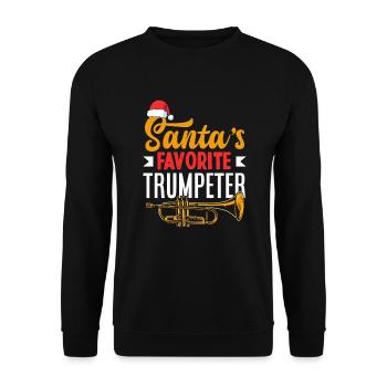 Trompette Trompette Trompettiste - Sweat-shirt Unisexe - noir - Devant - Alina (178cm) & Michal (187cm)