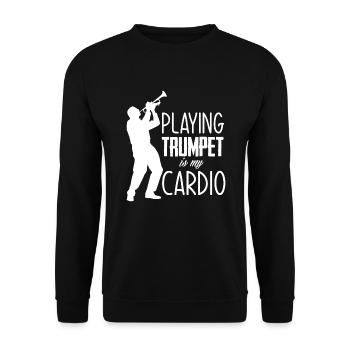 Trompete Trompeter Trompeten Spieler - Unisex Pullover - Schwarz - Vorne - Alina (178cm) & Michal (187cm)