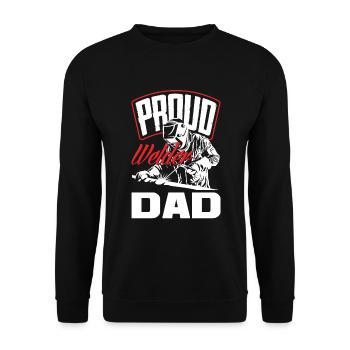 Funny Welder Gift - Unisex Sweatshirt - black - Front - Alina (178cm) & Michal (187cm)