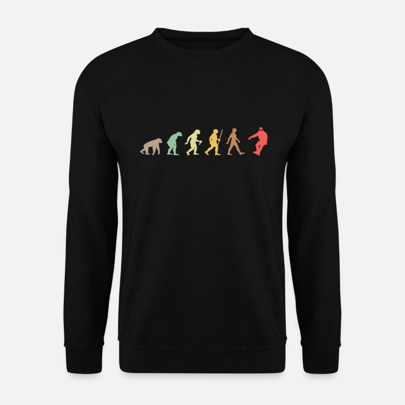 Snowboarden Retro Snowboard Evolution Snowboarder - Unisex Pullover - Schwarz
