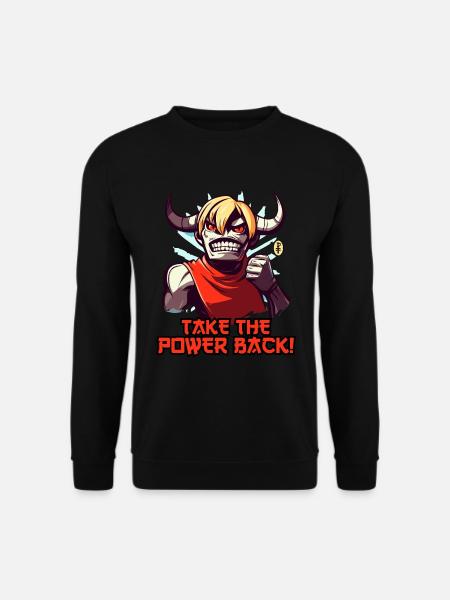 Hole Dir die Macht zurück! Ein Anime Minotaurus - Unisex Pullover - Schwarz