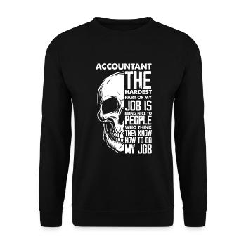 Drôle de cadeau comptable de conseiller fiscal - Sweat-shirt Unisexe - noir - Devant - Alina (178cm) & Michal (187cm)