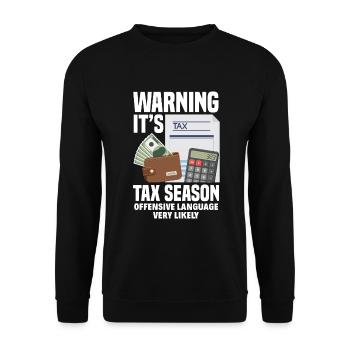 Funny Tax Advisor Accountant Gift - Unisex Sweatshirt - black - Front - Alina (178cm) & Michal (187cm)