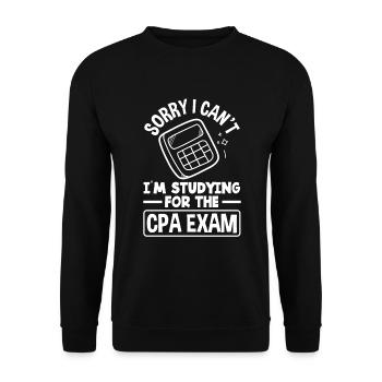 Funny Tax Advisor Accountant Gift - Unisex Sweatshirt - black - Front - Alina (178cm) & Michal (187cm)