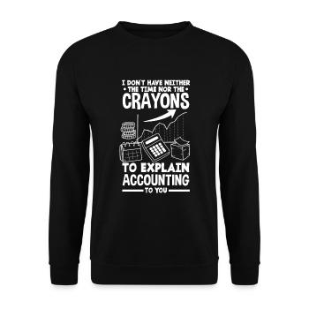 Funny Tax Advisor Accountant Gift - Unisex Sweatshirt - black - Front - Alina (178cm) & Michal (187cm)