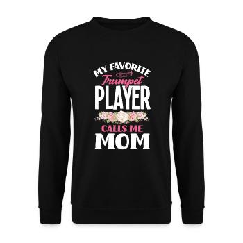 Trompete Trompeter Trompeten Spieler - Unisex Pullover - Schwarz - Vorne - Alina (178cm) & Michal (187cm)