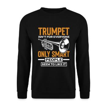 Trompete Trompeter Trompeten Spieler - Unisex Pullover - Schwarz - Vorne - Alina (178cm) & Michal (187cm)