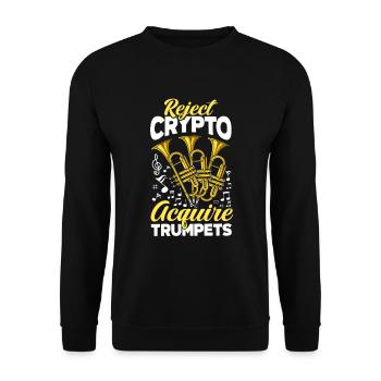 Trompete Trompeter Trompeten Spieler - Unisex Pullover - Schwarz - Vorne - Alina (178cm) & Michal (187cm)