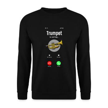 Trompette Trompette Trompettiste - Sweat-shirt Unisexe - noir - Devant - Alina (178cm) & Michal (187cm)