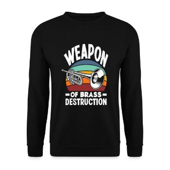 Trompete Trompeter Trompeten Spieler - Unisex Pullover - Schwarz - Vorne - Alina (178cm) & Michal (187cm)