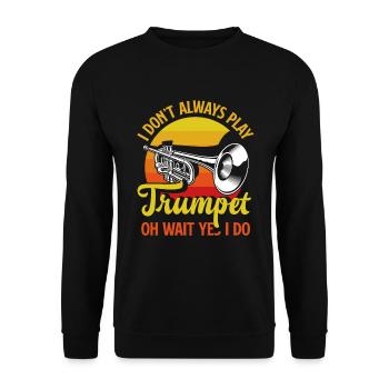 Trumpet Trumpeter Trumpet Player - Unisex Sweatshirt - black - Front - Alina (178cm) & Michal (187cm)