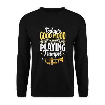 Trompete Trompeter Trompeten Spieler - Unisex Pullover - Schwarz - Vorne - Alina (178cm) & Michal (187cm)
