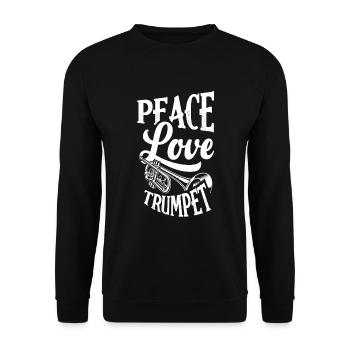 Trompete Trompeter Trompeten Spieler - Unisex Pullover - Schwarz - Vorne - Alina (178cm) & Michal (187cm)
