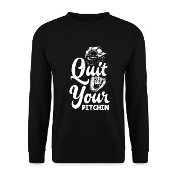 Funny Baseball - Unisex Sweatshirt - black - Front - Alina (178cm) & Michal (187cm)