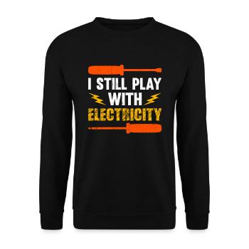 Électricien Dire Compagnon Électricien - Sweat-shirt Unisexe - noir - Devant - Alina (178cm) & Michal (187cm)