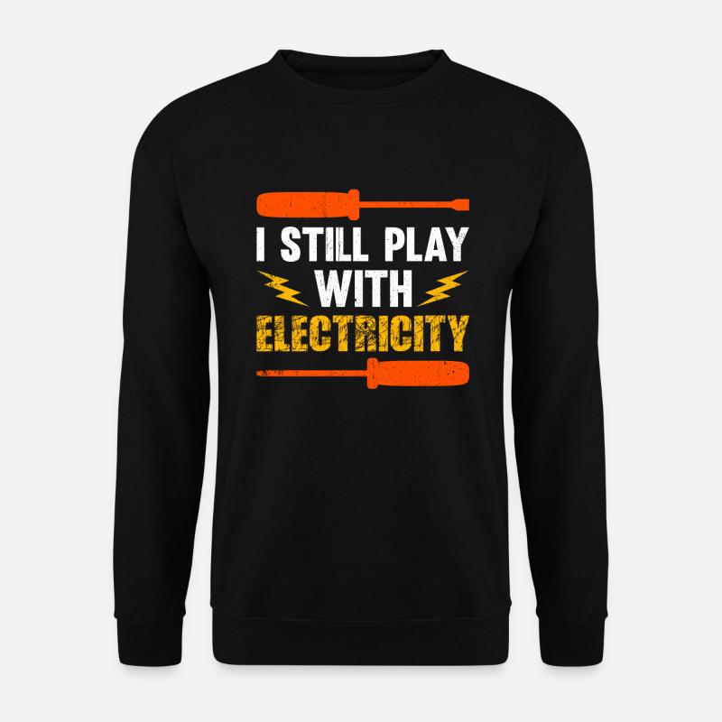 Elektriker Spruch Elektrikergeselle - Unisex Pullover - Schwarz