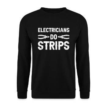 Électricien Dire Compagnon Électricien - Sweat-shirt Unisexe - noir - Devant - Alina (178cm) & Michal (187cm)