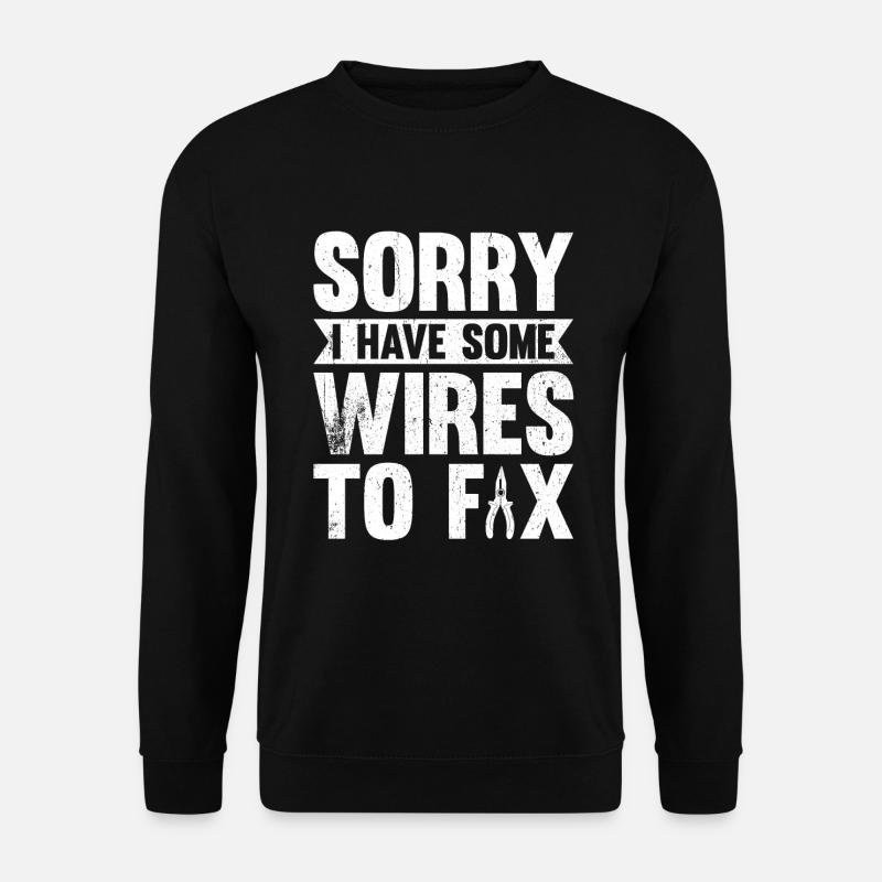Elektriker Spruch Elektrikergeselle - Unisex Pullover - Schwarz