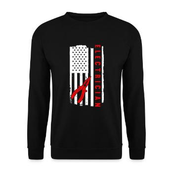 Électricien Dire Compagnon Électricien - Sweat-shirt Unisexe - noir - Devant - Alina (178cm) & Michal (187cm)