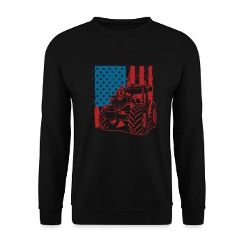 Lustiges Bauer Bauernhof Landwirt Geschenk - Unisex Pullover - Schwarz - Vorne - Alina (178cm) & Michal (187cm)