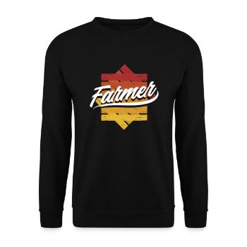 Lustiges Bauer Bauernhof Landwirt Geschenk - Unisex Pullover - Schwarz - Vorne - Alina (178cm) & Michal (187cm)