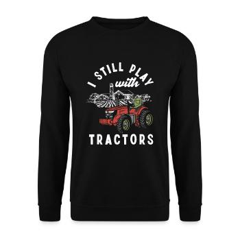 Lustiges Bauer Bauernhof Landwirt Geschenk - Unisex Pullover - Schwarz - Vorne - Alina (178cm) & Michal (187cm)