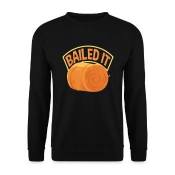 Lustiges Bauer Bauernhof Landwirt Geschenk - Unisex Pullover - Schwarz - Vorne - Alina (178cm) & Michal (187cm)
