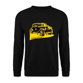 Altes, aber Gold: Vintage Limousine Auto - Unisex Pullover - Schwarz - Vorne - Alina (178cm) & Michal (187cm)
