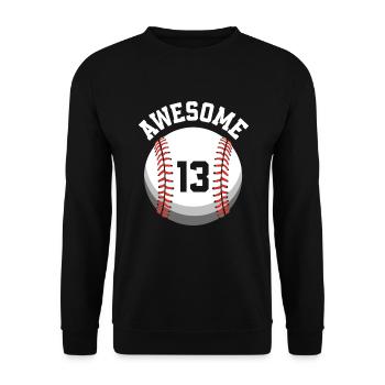 Fête de baseball du 13e anniversaire des enfants - Sweat-shirt Unisexe - noir - Devant - Alina (178cm) & Michal (187cm)
