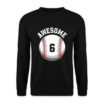 Kinder Geburtstag 6. Geburtstag Baseballparty - Unisex Pullover - Schwarz - Vorne - Alina (178cm) & Michal (187cm)