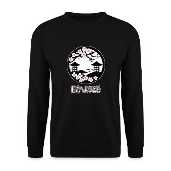 Welcome to Japan - Unisex Sweatshirt - black - Front - Alina (178cm) & Michal (187cm)