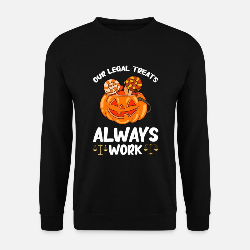 Rechtsanwalt Halloween Kürbis - Unisex Pullover - Schwarz